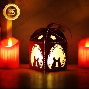 Egg Holder 2 - Paper Cut Lamp Easter - Paper Cutting Template - Easter Lantern -3D Cricut, Silhouette