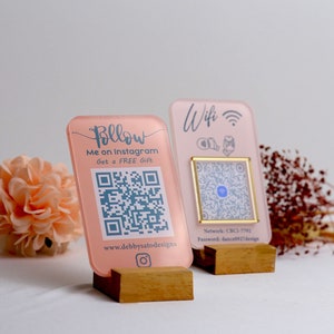 Mini QR Code Sign | Qr Code Sign | Business Social Media Sign | Payment Sign | Instagram Facebook Zelle Venmo Cashapp QR Code Sign