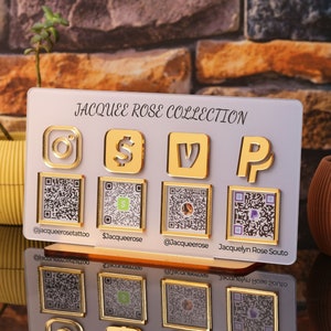 Multi QR code Business Social Media Sign | Payment Sign | Custom Logo Sign | Payment Method and Social Media Sign
