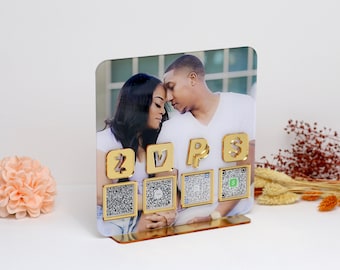 Custom Honeymoon Fund QR Sign, Honeymoon Fund Acrylic Sign,  Venmo Honeymoon Wish, Wedding Cash Gift, Wedding Sign