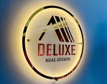 Neon Business Sign | 3D Logo BACKLIT Sign | Led Sign | Custom Acrylic Business Sign | Salon Decor | Salon Sign | Wall Sign | FREE SHIPPING