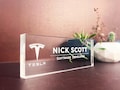 Office Desk Nameplate ENGRAVED Acrylic Block Personalized Desk Name Plate, Office Decor, Teacher, Phd Gift, Personalized Gift, Name Sign
