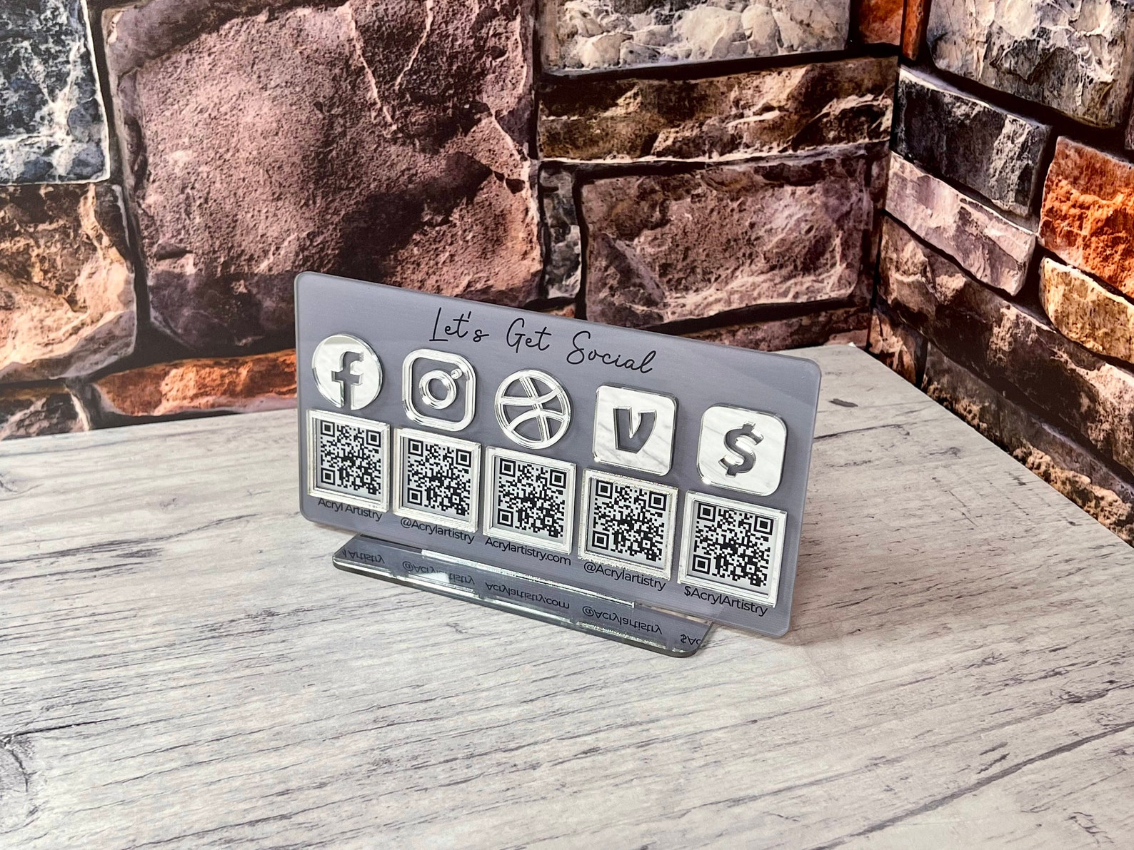 Multi QR Code Business Social Media Sign Payment Sign Instagram ...