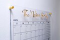Acrylic Wall Calendar | GOLD MIRROR HEADER | Personalized Family Planner | Dry Erase Board | Dry Erase Acrylic Calendar | 2026 Calendar
