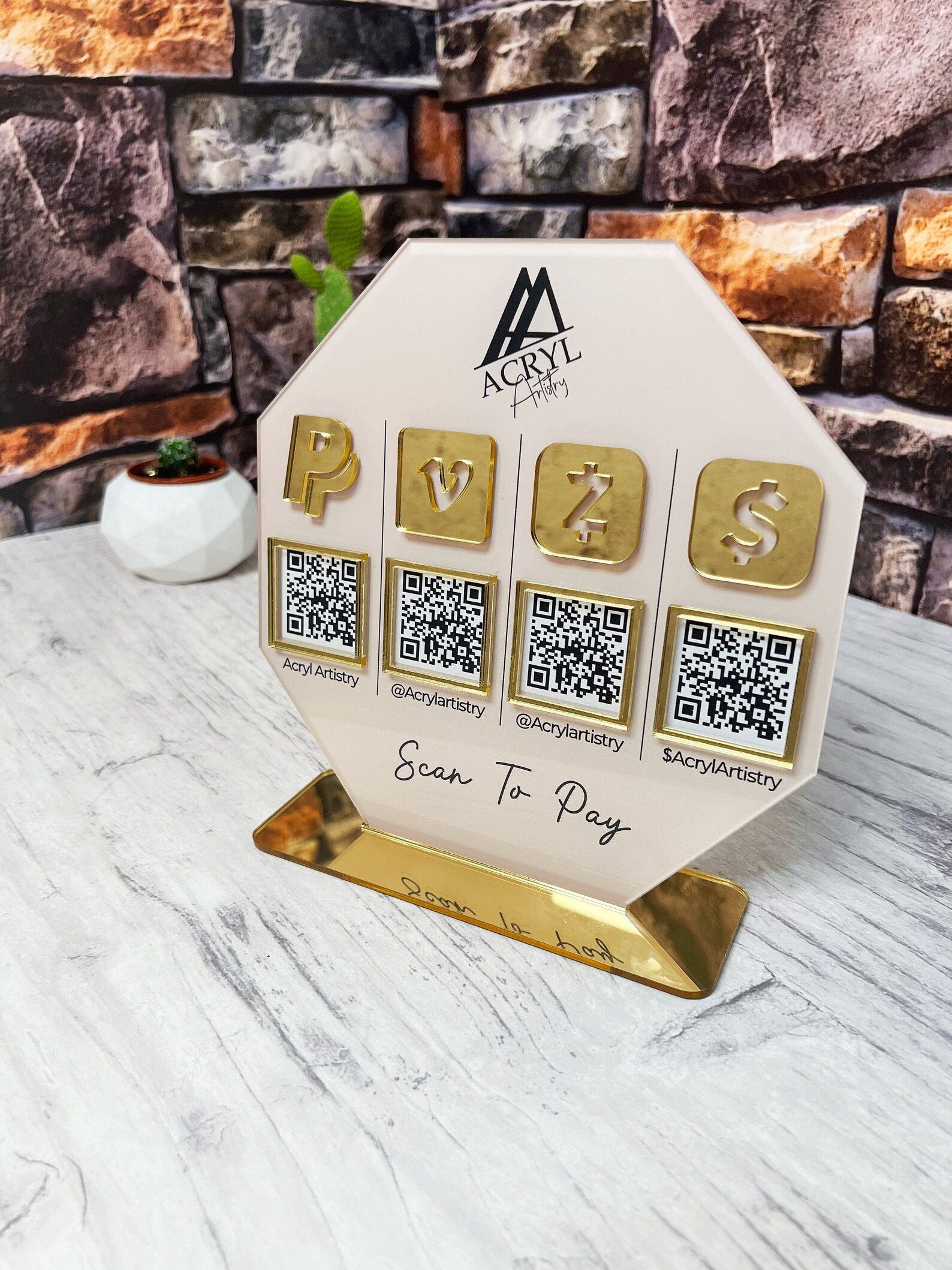 Multi QR Code Business Social Media Sign Payment Sign - Etsy