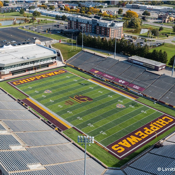 Kelly Shorts Stadium - Central Michigan University | Mount Pleasant, MI | Chippewas | CMU | Football | Wall Art | Decor | Metal Print