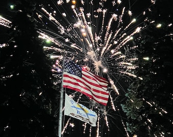 4th Of July Firework - Lexington Michigan | Lake Huron, Michigan | Cottage Country | Wall Art | Metal Print | Photography