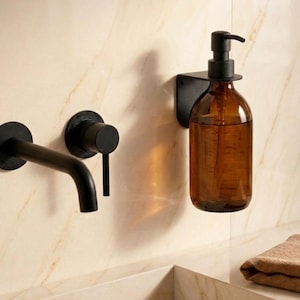 Support distributeur à savon mural I Porte-savon pour la douche I Dispenser I Portes-flacons I Avec ou Sans perçage