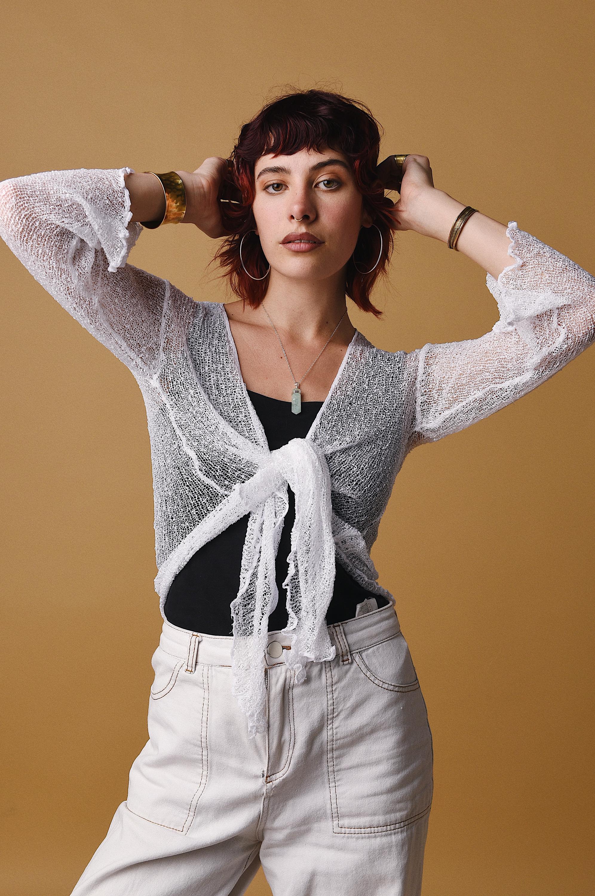 Pastel Goth Tank Top - Blue Lace Sweetheart Neck Asymmetrical Women's Top