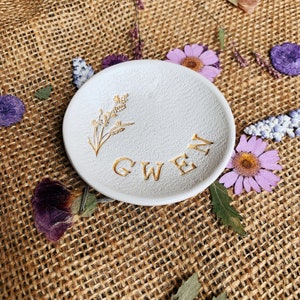 Personalised Initial Name Dish Wedding Ring Jewellery Bowl Handmade Gift | Birthday gift | Unique Present Custom Keepsake Accessory Holder