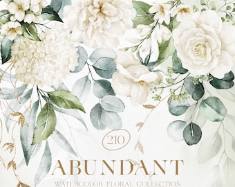 May include: A set of three watercolor illustrations featuring eucalyptus leaves and branches with gold accents. The illustrations are on white paper and are perfect for creating wedding invitations, save the dates, or other stationery.