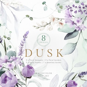 Acuarela flor verde violeta púrpura eucalipto ramo borde marco rosa peonía invitación de boda floral clipart png hojas digitales arte