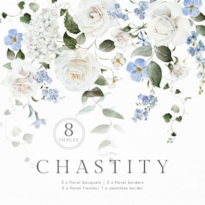 Blumenstrauß Aquarell Blumen blau grün weiß Blumenstrauß Rahmen Kranz vintage Pfingstrose Hochzeit Blumen Png Druck Muster