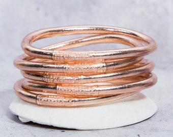 1 Genuine Buddhist bangle - pink gold - by MaLune