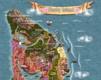 Digital Download | DnD map inspired by the female form | Booby Island