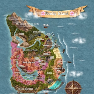 Carte DnD inspirée de la forme féminine | Île Booby