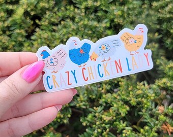 Crazy Chicken Lady Sticker