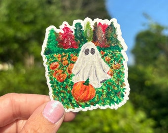 Cute Ghost Sticker - Ghost Sticker - Halloween Sticker - Spooky Sticker - Pumpkin Sticker - Fall Sticker - Halloween Gifts - Gifts for Her