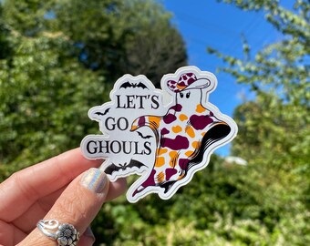 Cowgirl Ghost Sticker: Spooky Season Halloween Decal
