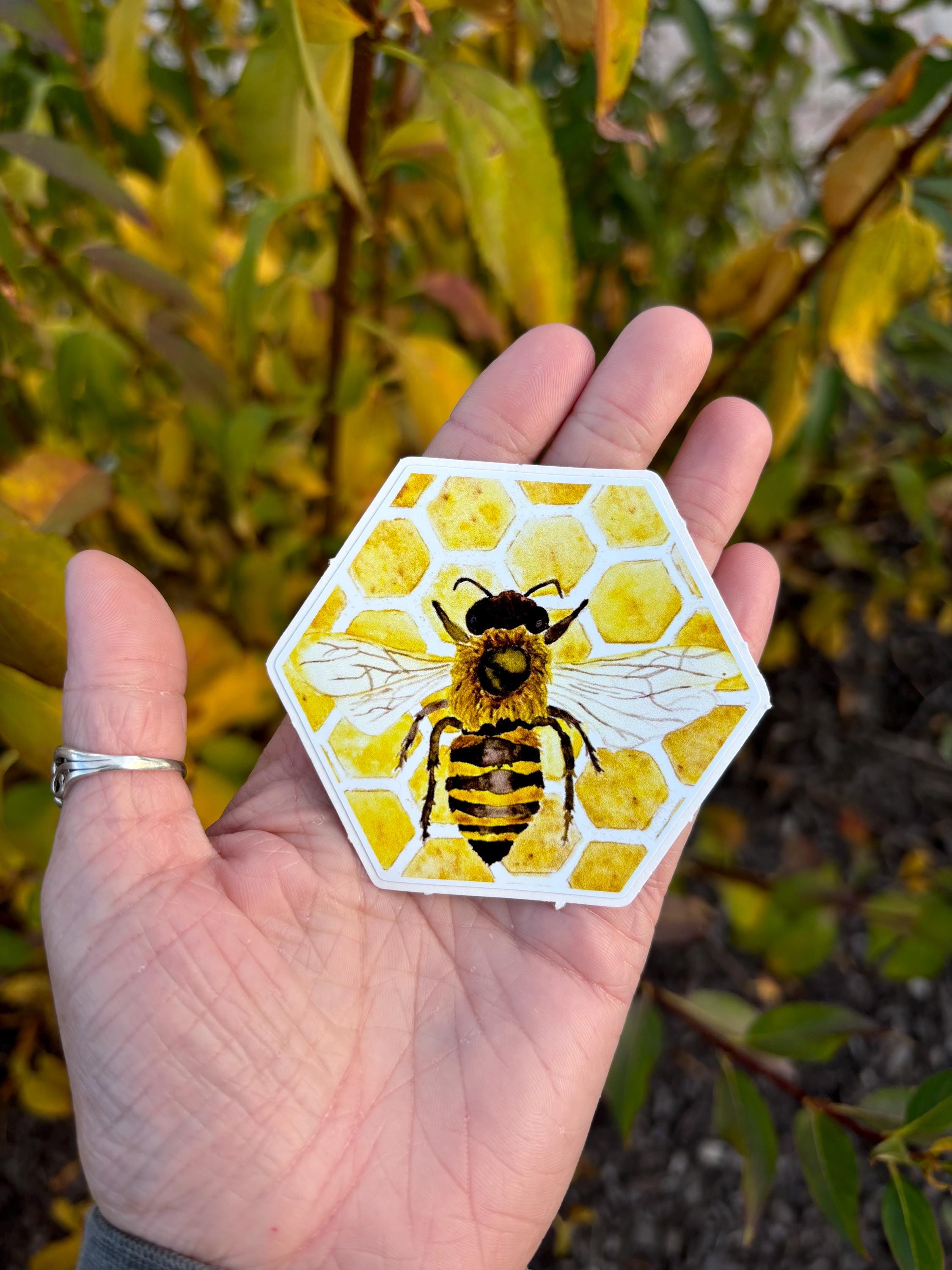 Hyper Bee Sticker Kit Honeycomb Bee Sticker: Waterproof Vinyl Decal - Etsy