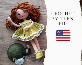Amigurumi Doll Crochet Pattern, Spring Bahar Doll (PDF Pattern)