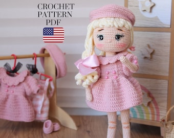 Barbie doll pdf patterns, Amigurumi Pattern dress and body Pattern PDF TUTORIAL ENGLISH, crochet Pattern, amigurumi doll