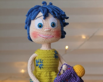 Crochet 'Joy' Doll Pattern, Cheerful Girl Amigurumi (PDF Pattern)