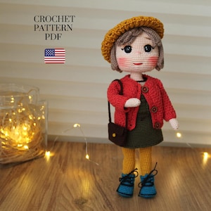 Angielski wzór PDF, wzór Amigurumi na lalkę, szydełkowanie dla lalki İrma