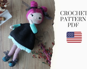 Amigurumi Doll Crochet Pattern, English (PDF Pattern)
