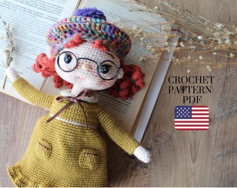 Haakpatroon amigurumi-pop: Monica-pop (Engelse pdf)