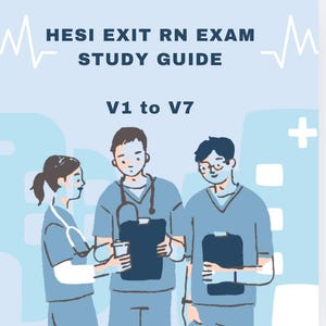 Exit RN Exam study guide V1-V7 | Complete Exit RN Exam Prep Bundle | Study Guide, Practice Questions & Flashcards