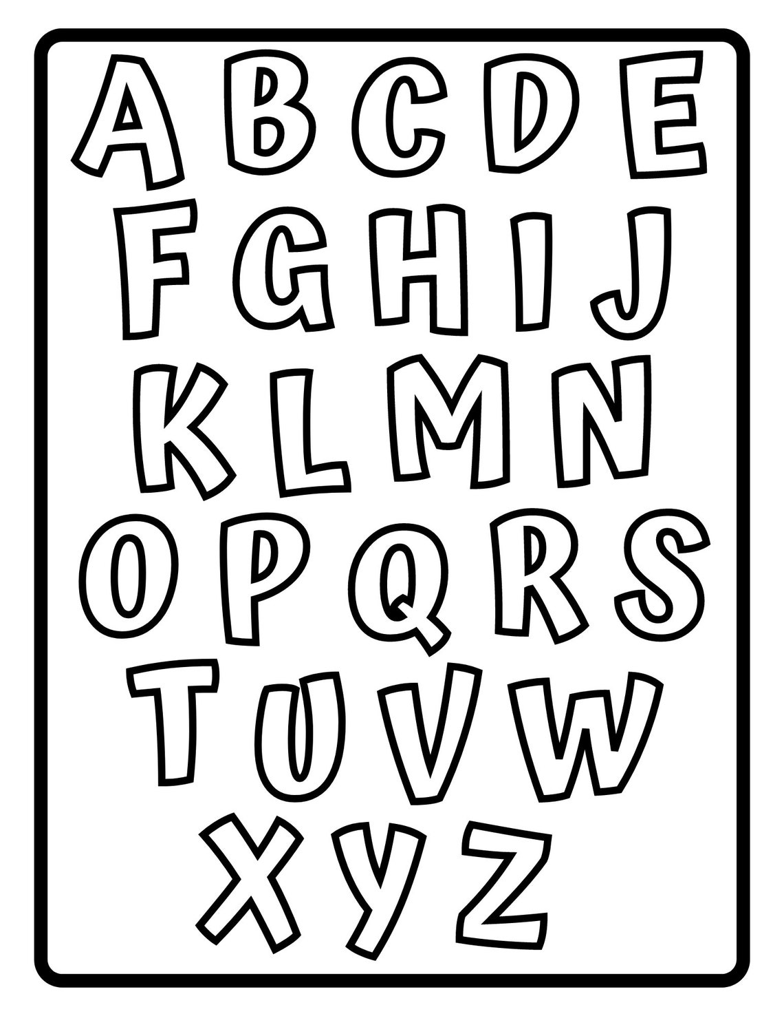 Alphabet Coloring Pages | Uppercase ABC Printable (PDF Download) - Etsy