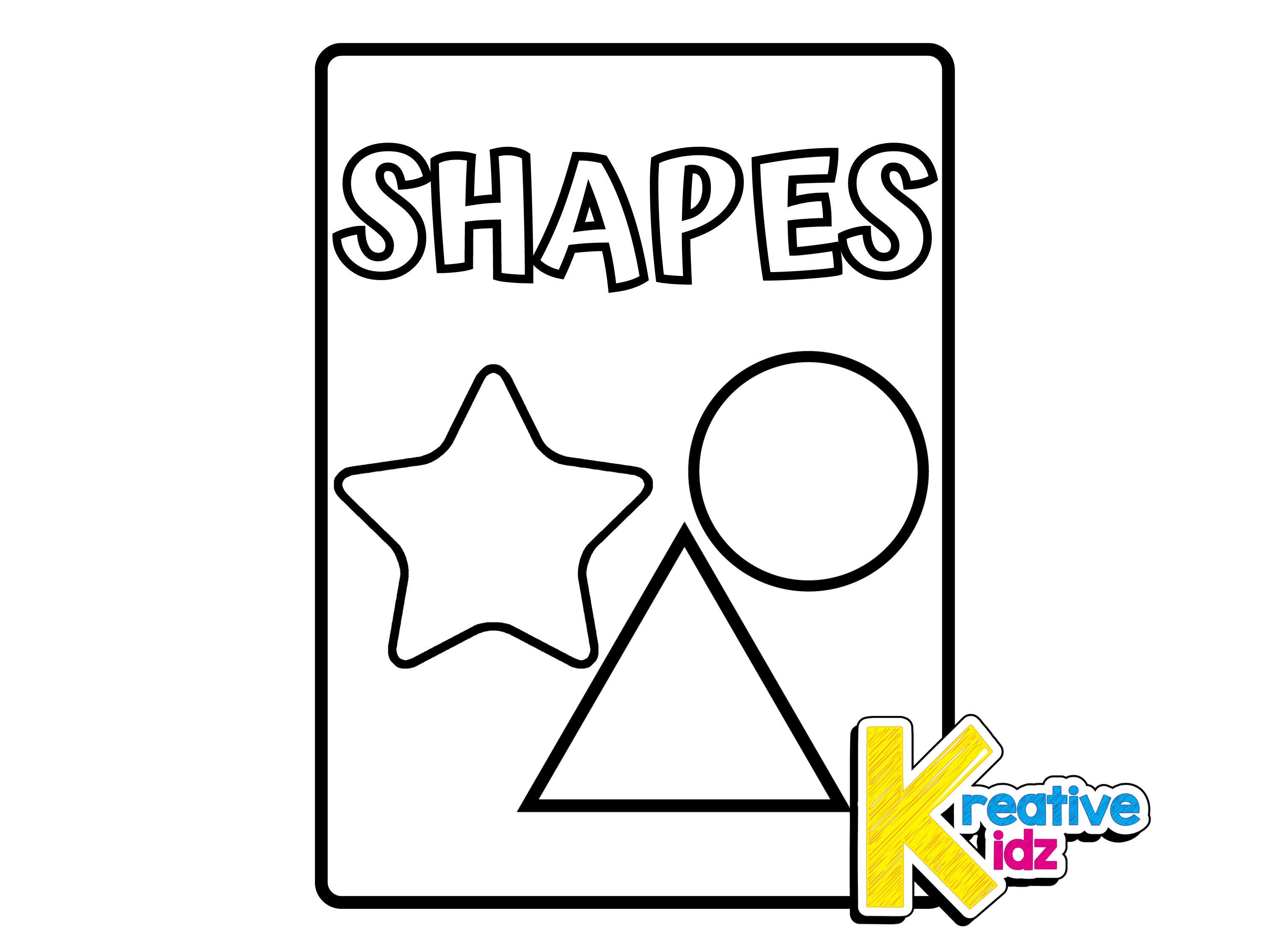 kids shapes coloring pages