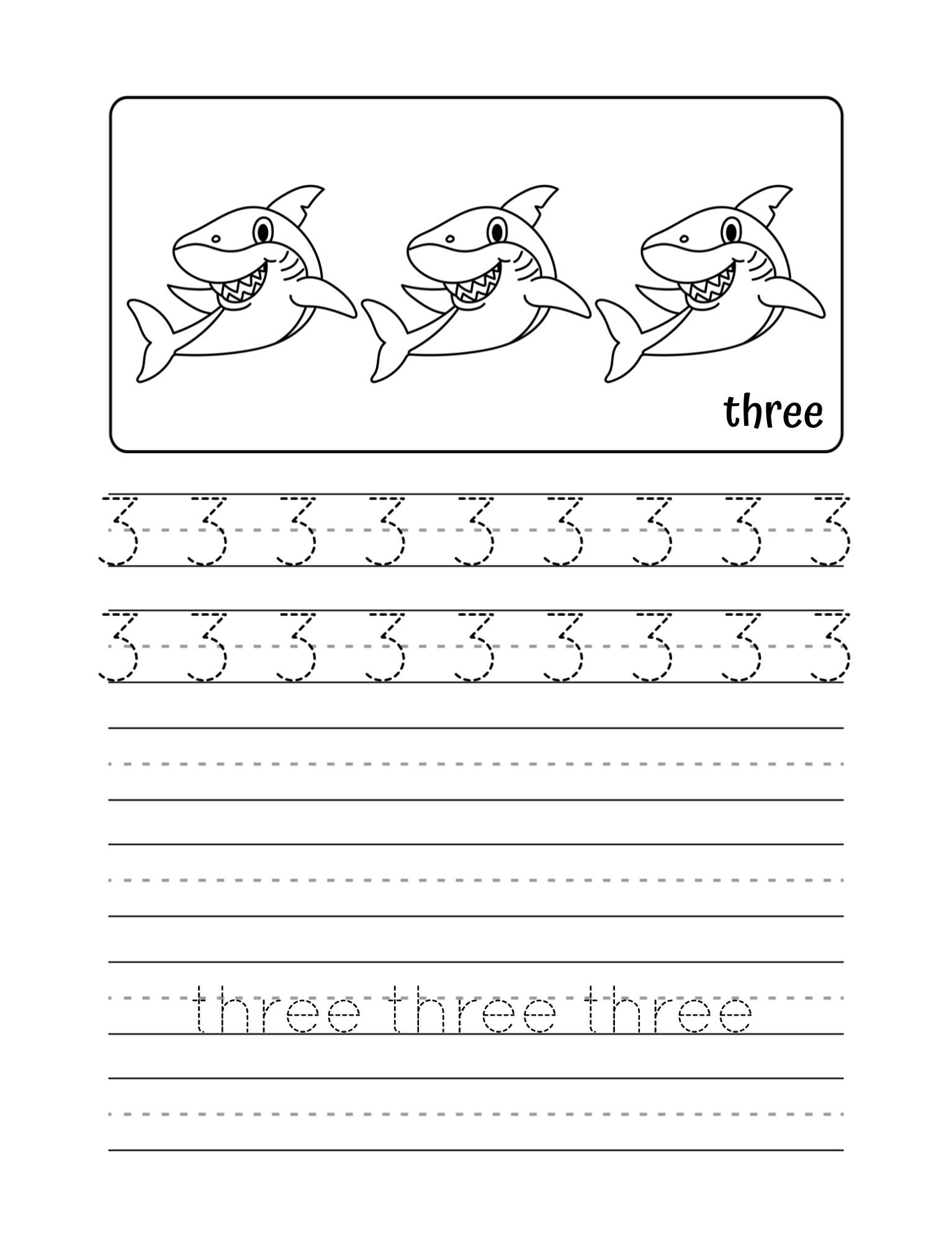 Number Tracing & Handwriting Pages | 1 to 30 Number Tracing Practice ...