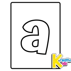 Małe litery alfabetu | Kolorowanki alfabetu ABC dla dzieci i maluchów | 27 stron do druku w formacie PDF