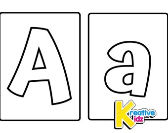 Kolorowanki ABC | Wielkie i małe litery (plik PDF do druku)