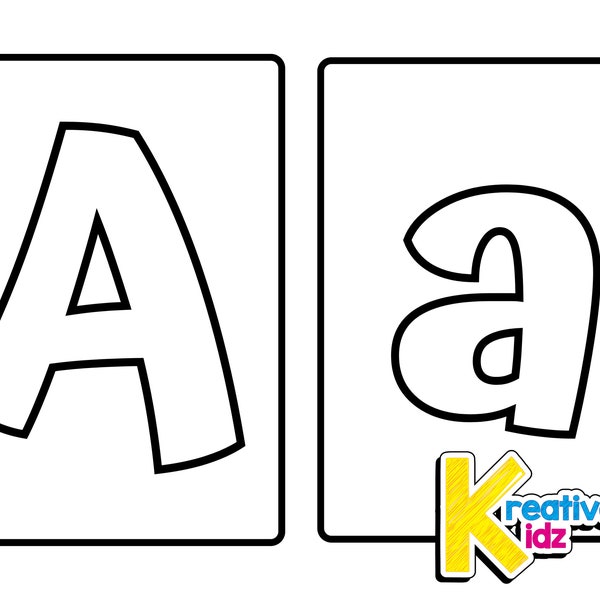 Uppercase & Lowercase Alphabet Letters Bundle | ABC Alphabet Coloring Pages For Kids and Toddlers | 54 PDF Printable Pages