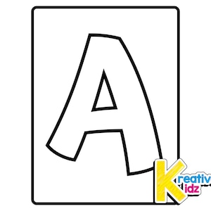 Litery alfabetu wielkiego | Kolorowanki alfabetu ABC dla dzieci i maluchów | 27 stron do druku w formacie PDF