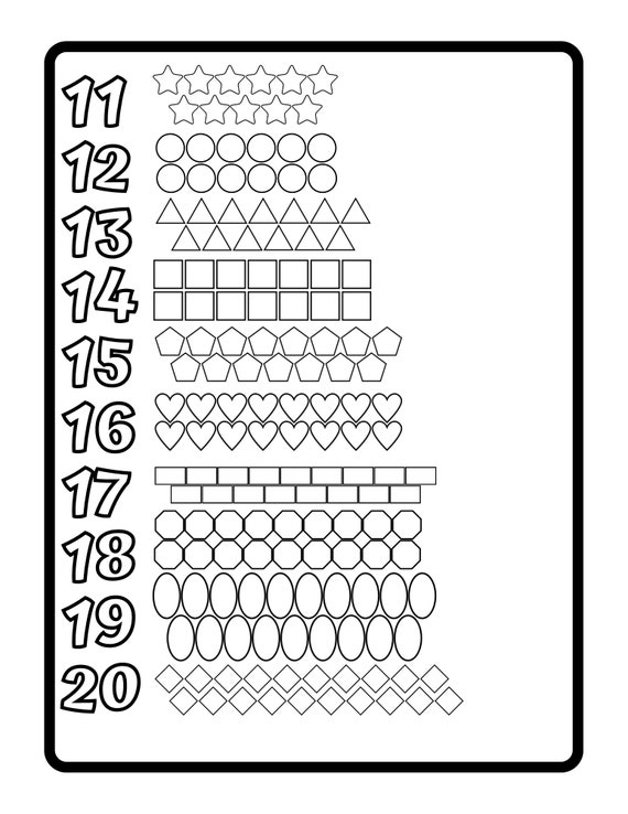Counting To 20 Coloring Page 2025 