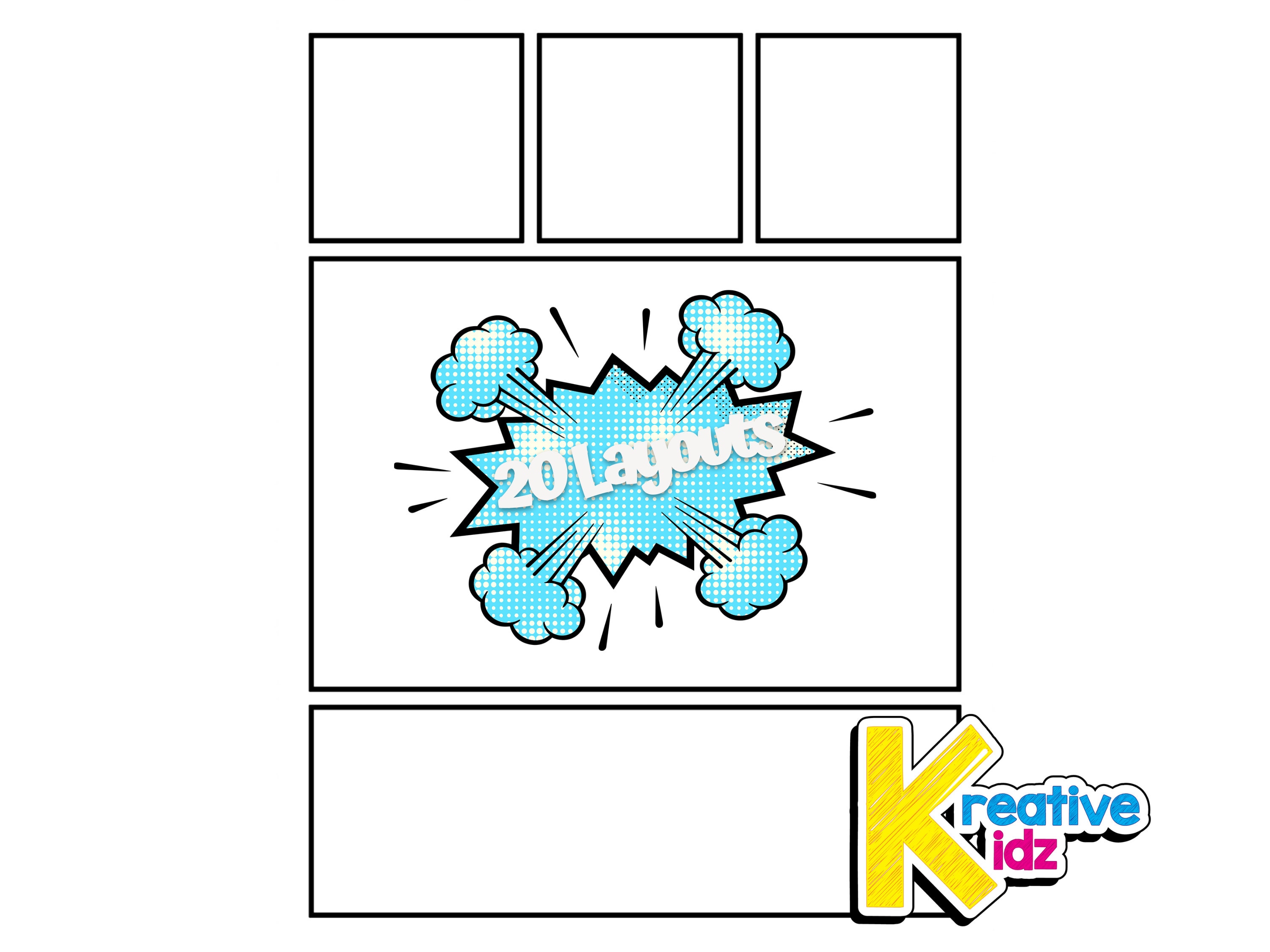 Blank Comic Book Pages | Printable Comic Sketch Pages for Kids and ...