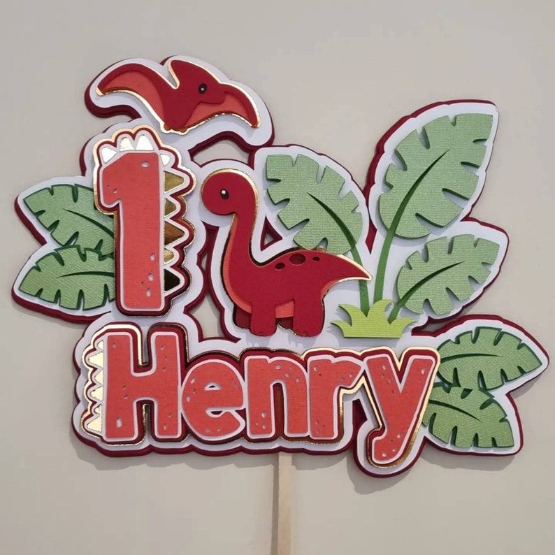 Dinosaur Cake Topper Etsy Australia