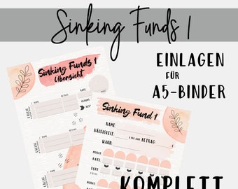 Sinking Funds 1 - Komplettset mit Einlagen für A5-Binder