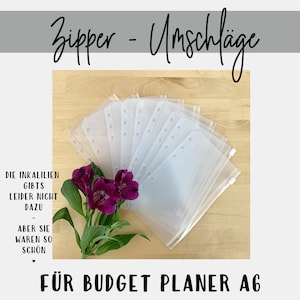 Durchsichtige Umschläge für Budgetplaner A6