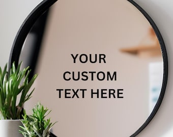Customized Mirror Sticker, Custom Mirror Decal, Vinyl Decal, Personalized Mirror Sticker, Affirmation decal