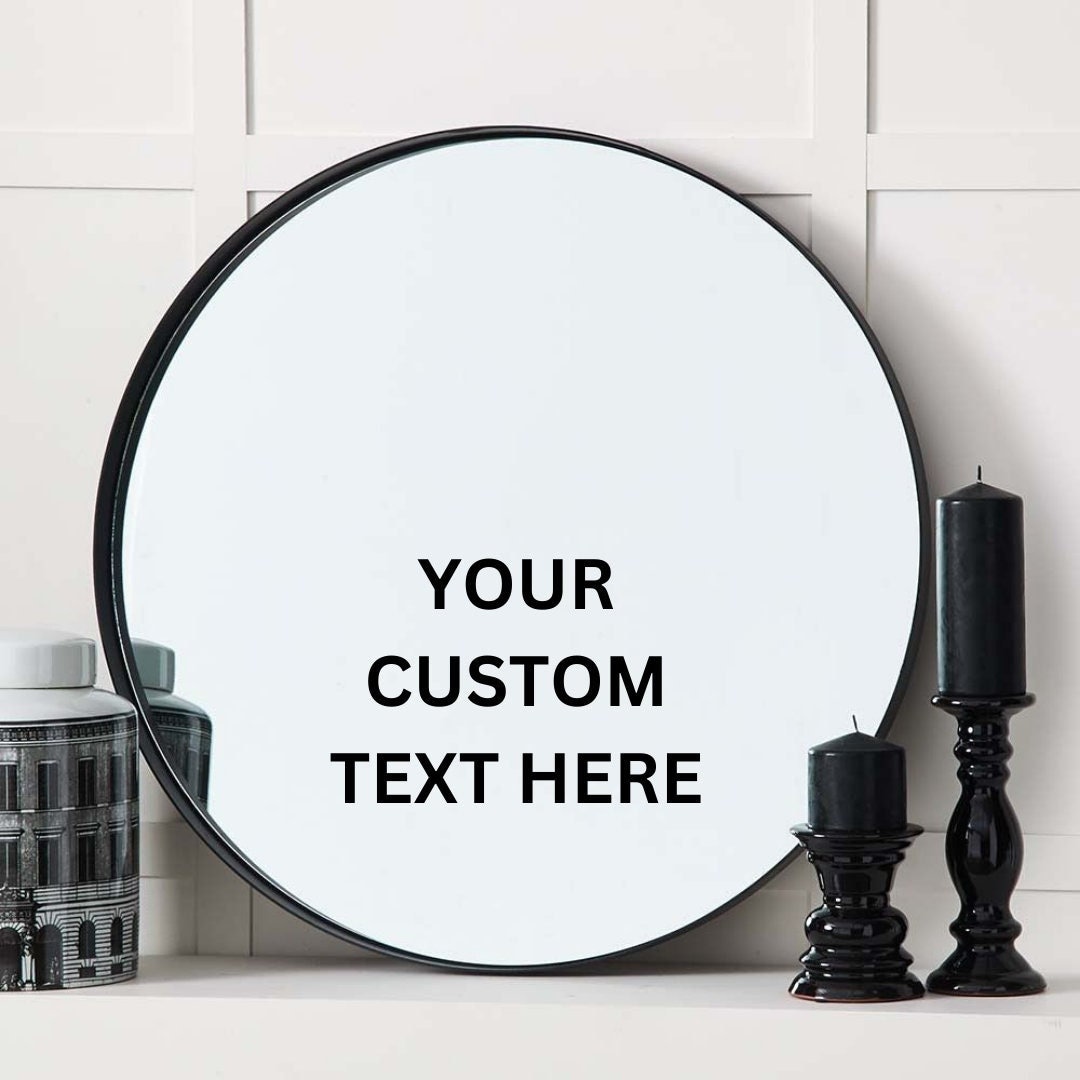 Customized Mirror Sticker Custom Mirror Decal Vinyl Decal Etsy