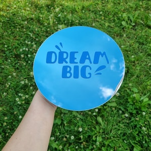 Mirror with motivational quote