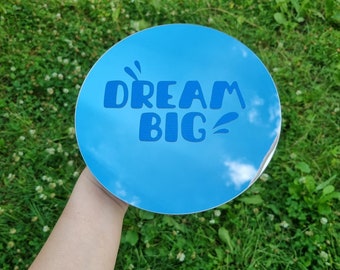 Mirror with motivational quote