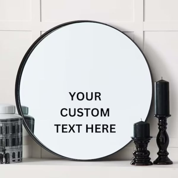 Customized Mirror Sticker, Custom Mirror Decal, Vinyl Decal, Personalized Mirror Sticker, Affirmation decal