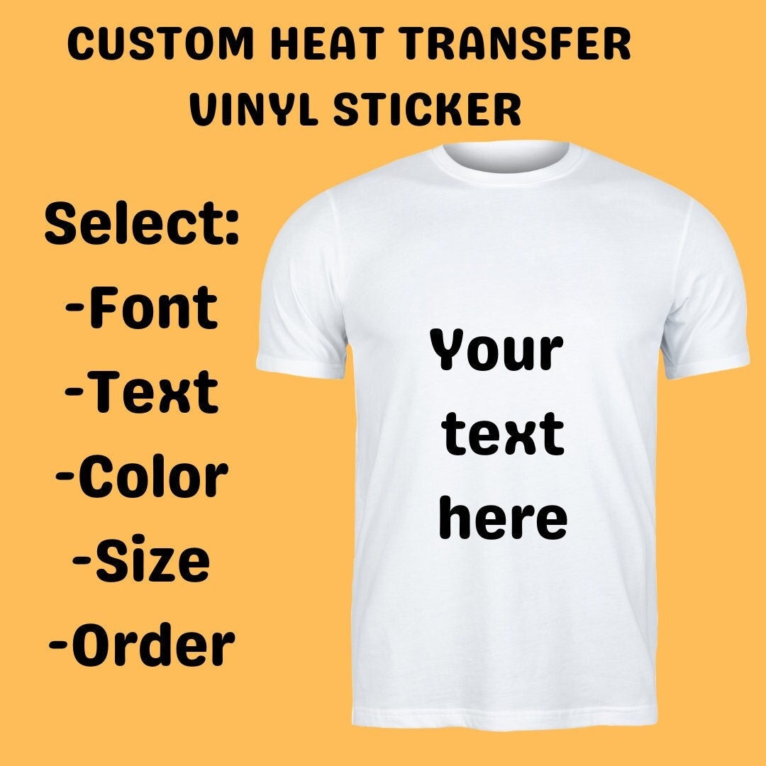 Custom Ironon Decals for Tshirts Personalized DIY Ironon Etsy