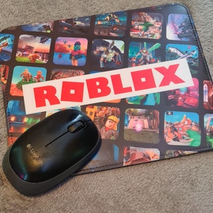 Tappetino per mouse da gioco in similpelle Roblox, giochi popolari, tappetino per mouse, computer, laptop, regalo per giocatori, compleanno, Natale